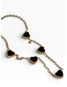 CADENA CORAZONES NEGROS