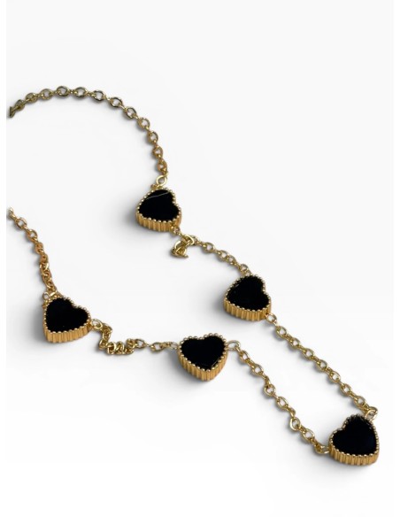 CADENA CORAZONES NEGROS - Accesorios | Outlet Quilmes