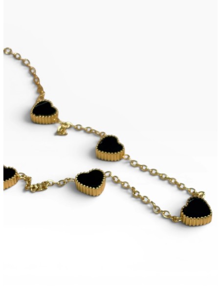 CADENA CORAZONES NEGROS - Accesorios | Outlet Quilmes