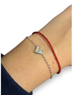 PULSERA CORAZÓN NÁCAR BLANCO - Accesorios | Outlet Quilmes