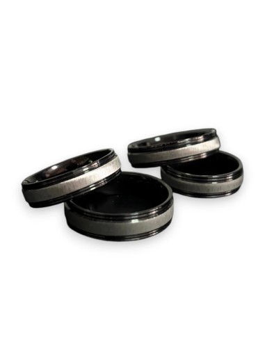 ANILLO NEGRO ESMERILADO EN PLATA - Accesorios | Outlet Quilmes