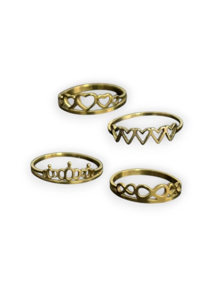 ANILLO ACERO DORADO - Accesorios | Outlet Quilmes
