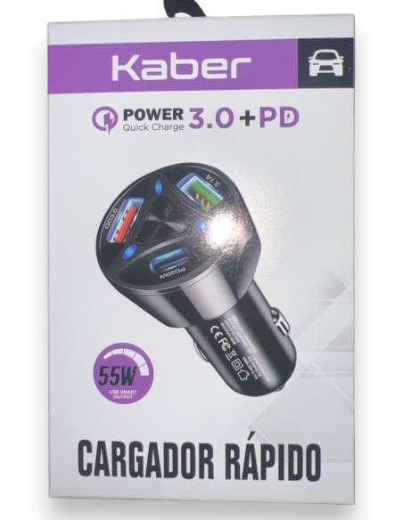 CABEZAL DE CARGA PARA AUTO KABER 55w - Electrónica | Outlet Quilmes