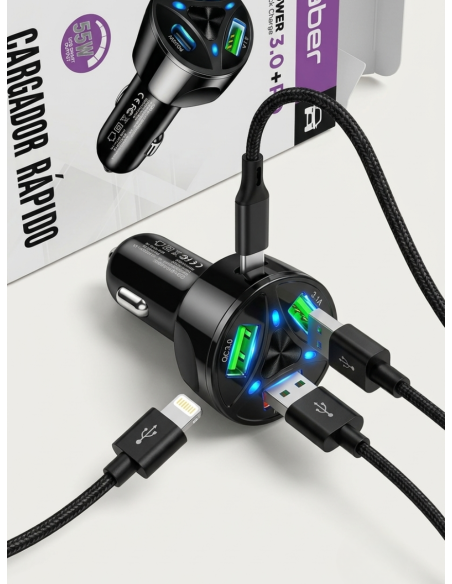 CABEZAL DE CARGA PARA AUTO KABER 55w - Electrónica | Outlet Quilmes