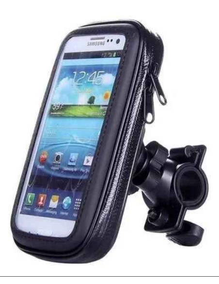 SOPORTE IMPERMEABLE PARA CELULAR – BICICLETA Y MOTO