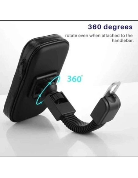 SOPORTE PORTA CELULAR PARA MOTO CON BOLSO IMPERMEABLE