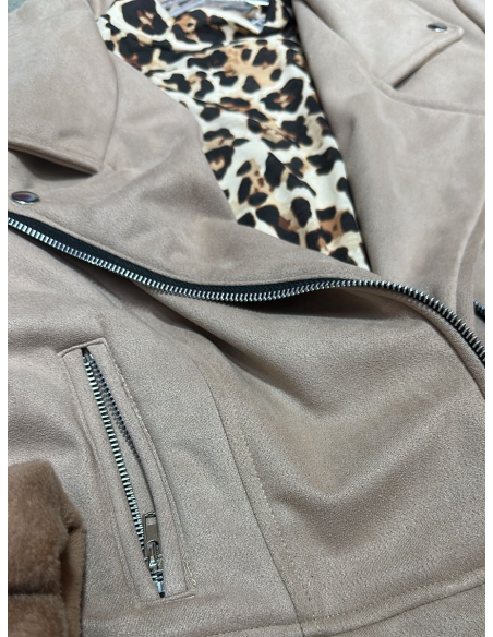 CAMPERA GAMUZA ESTILO ROCKERO