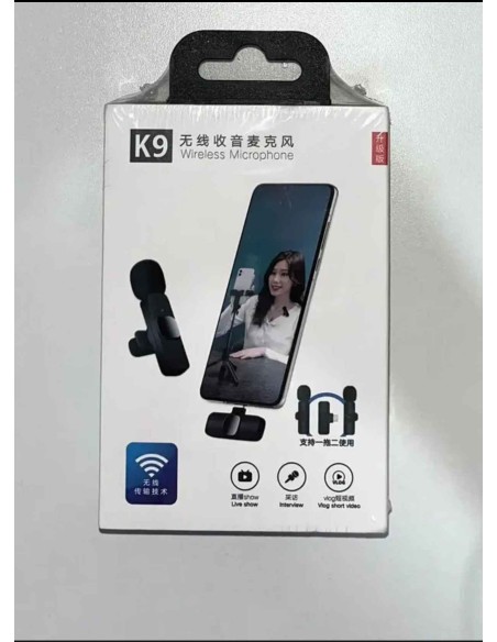 MICRÓFONO INALÁMBRICO K9 Doble