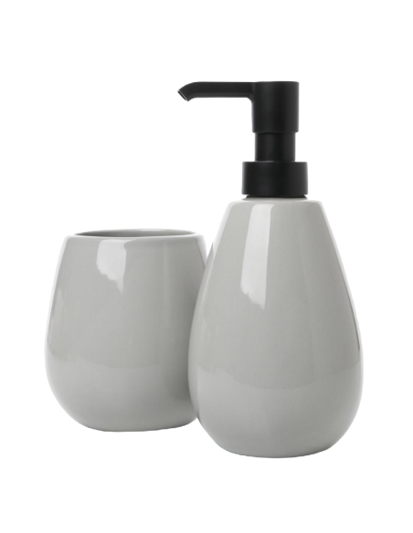 Set Juego De 2 Baño Dispenser Vaso Y Porta Cepillo ceramica