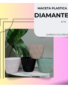 MACETA PLASTICA DIAMANTE